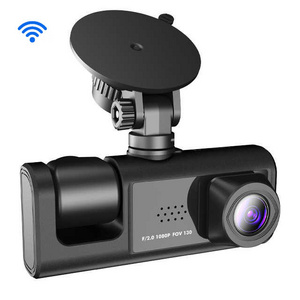 3 channels dash cam Car DVR WiFi  app control  Driving Recorder Night Vision 3 Lens  Hidden dashboard recorder