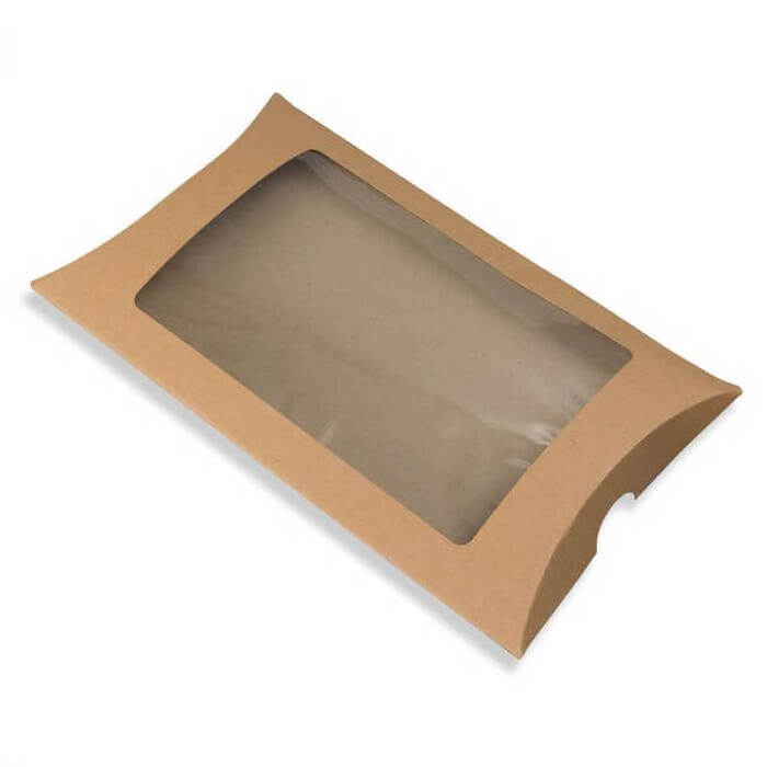 Unique Arc-Shaped Wig Paper Box Packaging Kraft Pillow Paper Box For Hair Extensions Necklace Ornaments