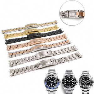 Fashion Luxury OEM Screw Links Watch Bracelet 316L metal Stainless Steel Watch Band Strap