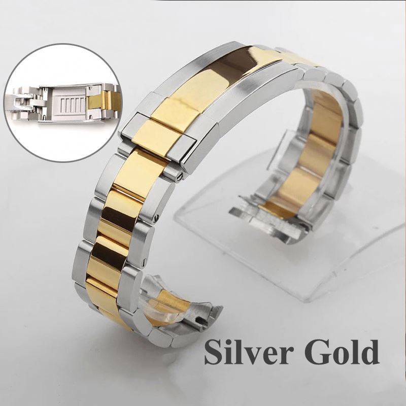 Fashion Luxury OEM Screw Links Watch Bracelet 316L metal Stainless Steel Watch Band Strap