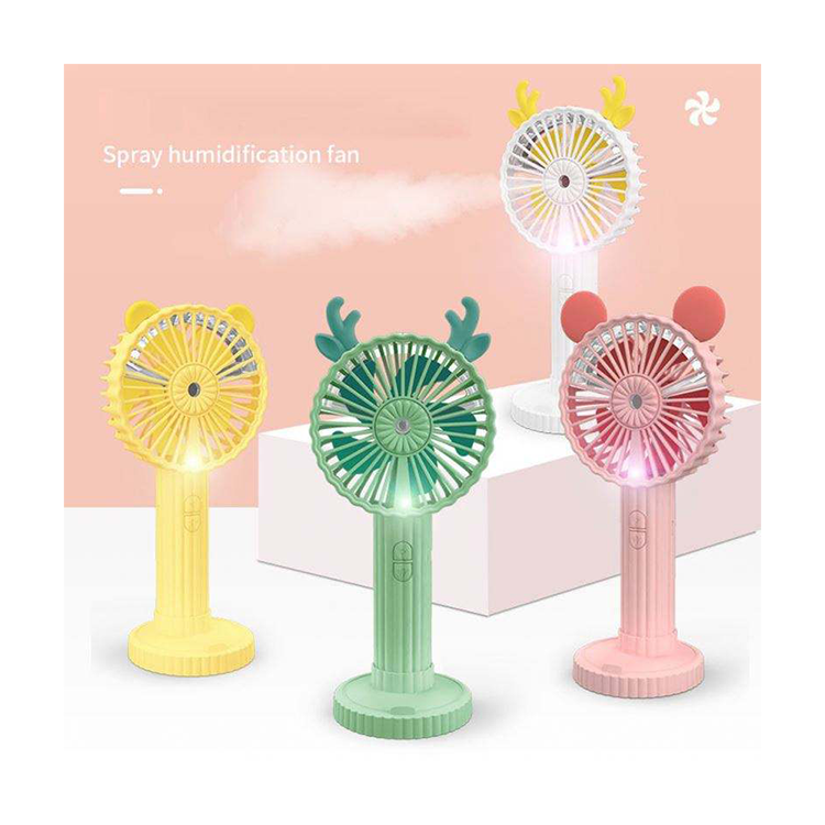 Battery Electric Water Mist Fan 3 Gear Silent Natural Wind Portable Handheld Mist Maker Cooling Air Diffuser Humidifier Fan