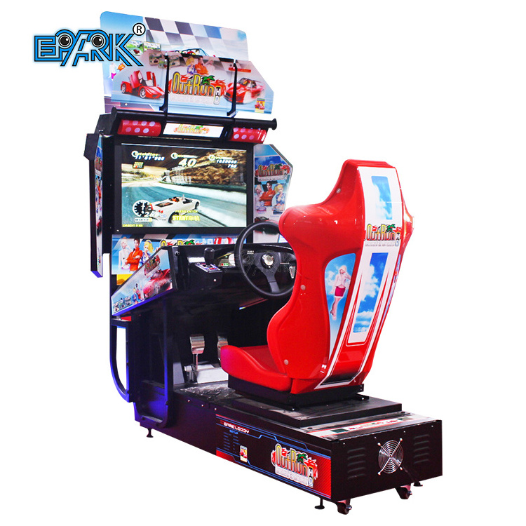 Quality Indoor Amusement Centre Coin Operated Arcade Outrun Driving Video Racing Car Game Machine