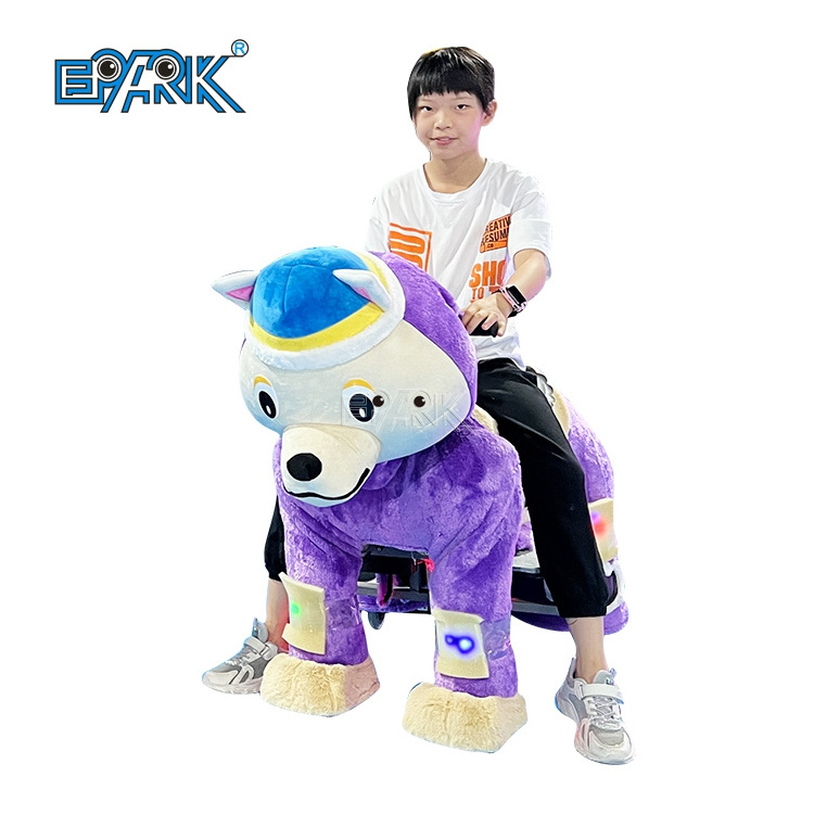 Shopping Mall Ride Walking Electronic Horse Toy Plush Animal Electric Scooter For Children And Adults