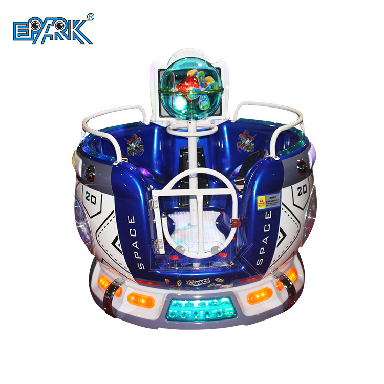 2022 New Attractive Two Players Coin Operated Kids Ride Revolving Cup Kiddie Ride Machine Space Capsule