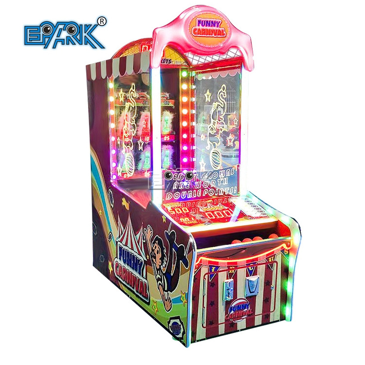 New Kids Redemption Lottery Games Funny Carnival Arcade Game Machines Hitting The Clown For Sale