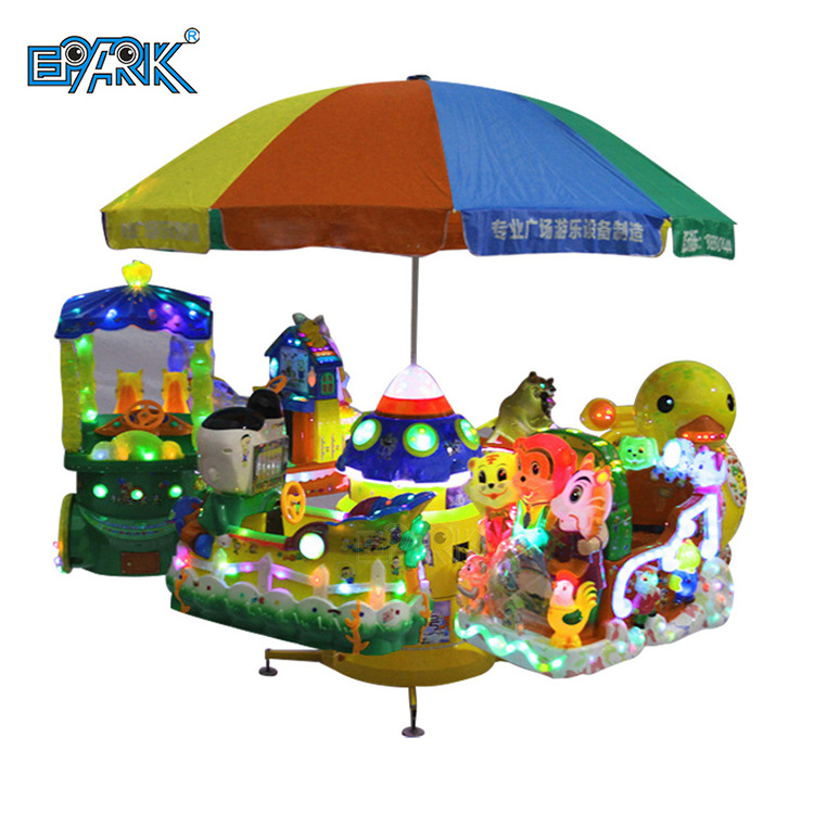 Mini Electric Carousel Kiddie Rides Amusement Park 6/8/10/12 Seat Rotary And Lifting Jet Plane Kids Rides For Sale