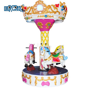 Amusement Kids Rides Indoor Outdoor Playground Merry Go Round 3 People Small Carousel For Sale