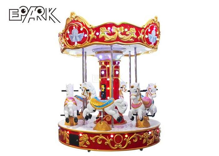 6 People Carousel Ride With Sd Card Music Rotating Game Machine Mini Carousel Rides For Sale