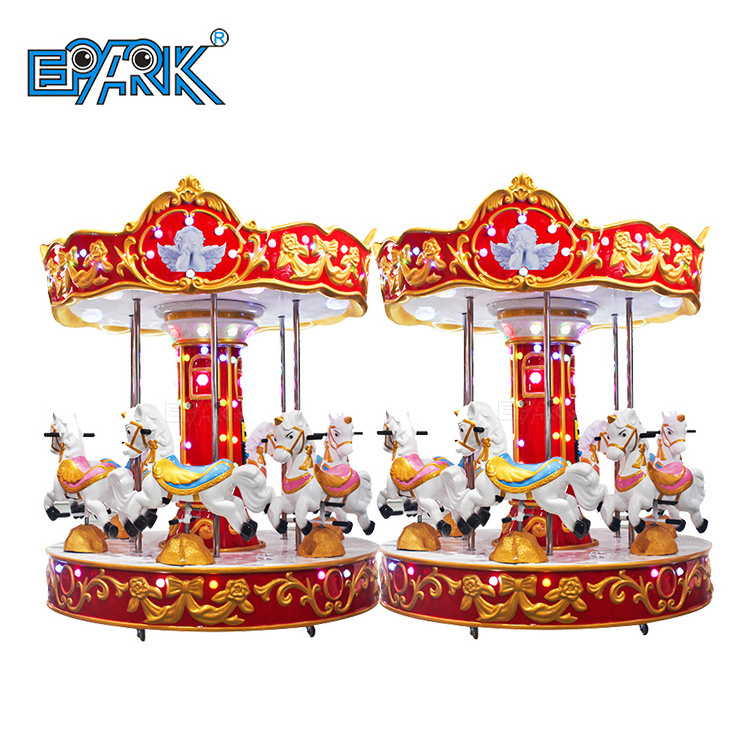 Hot Popular Kids Ride Carousel 6 Players Merry Go Round Horse Swing Kids Riding Machine