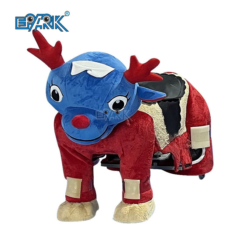 Shopping Mall Ride Walking Electronic Horse Toy Plush Animal Electric Scooter For Children And Adults