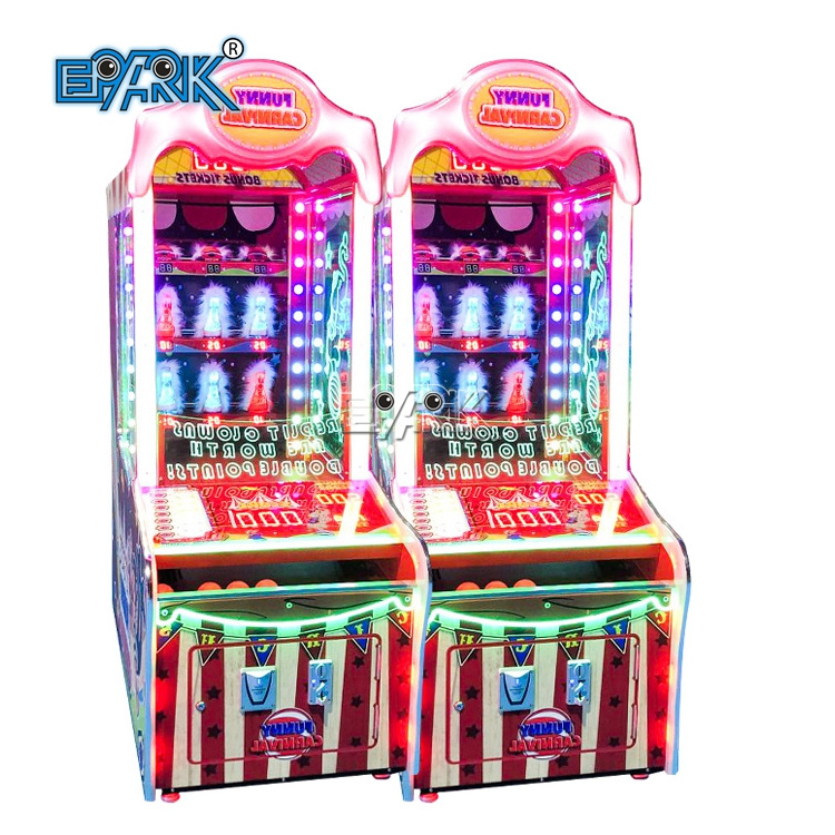 New Kids Redemption Lottery Games Funny Carnival Arcade Game Machines Hitting The Clown For Sale