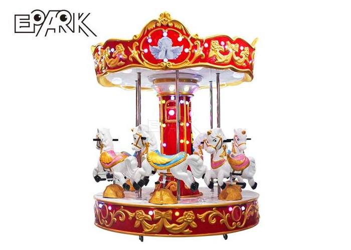 6 People Carousel Ride With Sd Card Music Rotating Game Machine Mini Carousel Rides For Sale