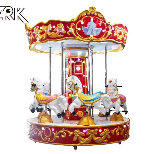 6 People Carousel Ride With Sd Card Music Rotating Game Machine Mini Carousel Rides For Sale