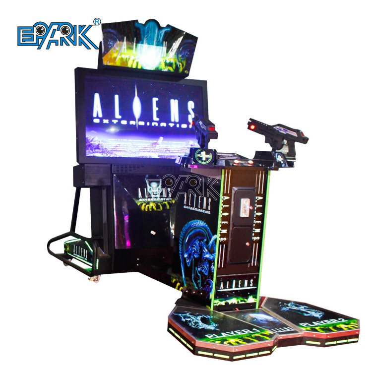 Commercial Electronic Arcade Simulator 55 Lcd Aliens Extermination Arcade Shooting Game Machine For Sale