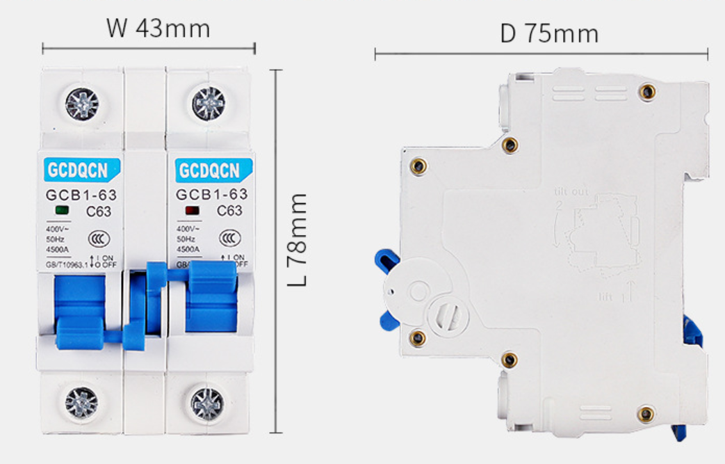 Double power supply interlock transfer switch  type 3P 63A small interlock circuit breaker manual transfer switch