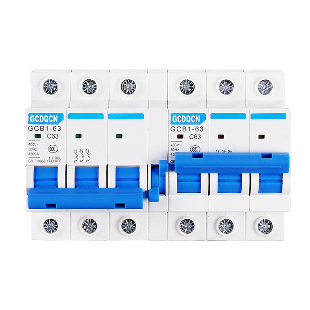 Double power supply interlock transfer switch  type 3P 63A small interlock circuit breaker manual transfer switch