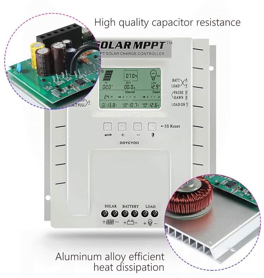 Tengyu  Tech Solar Controller MPPT 40A  60A Solar Charge Controller 12V/24V Maximum input 100V Solar Regulator