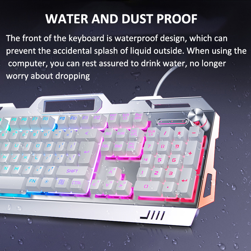 2024 New arrivals mechanical RGB Keyboard Mouse headphone Combo Wired desktop 104 key gaming Keyboard for pc computer case Gamin