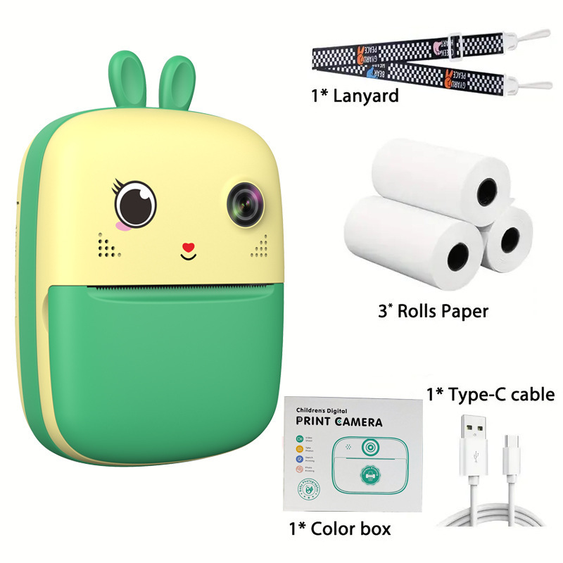 2024 New Arrival Mini Camera Children Toy USB Charger 4K Photo Video 2.4 Inch Instant Printer Camera With Children Printer