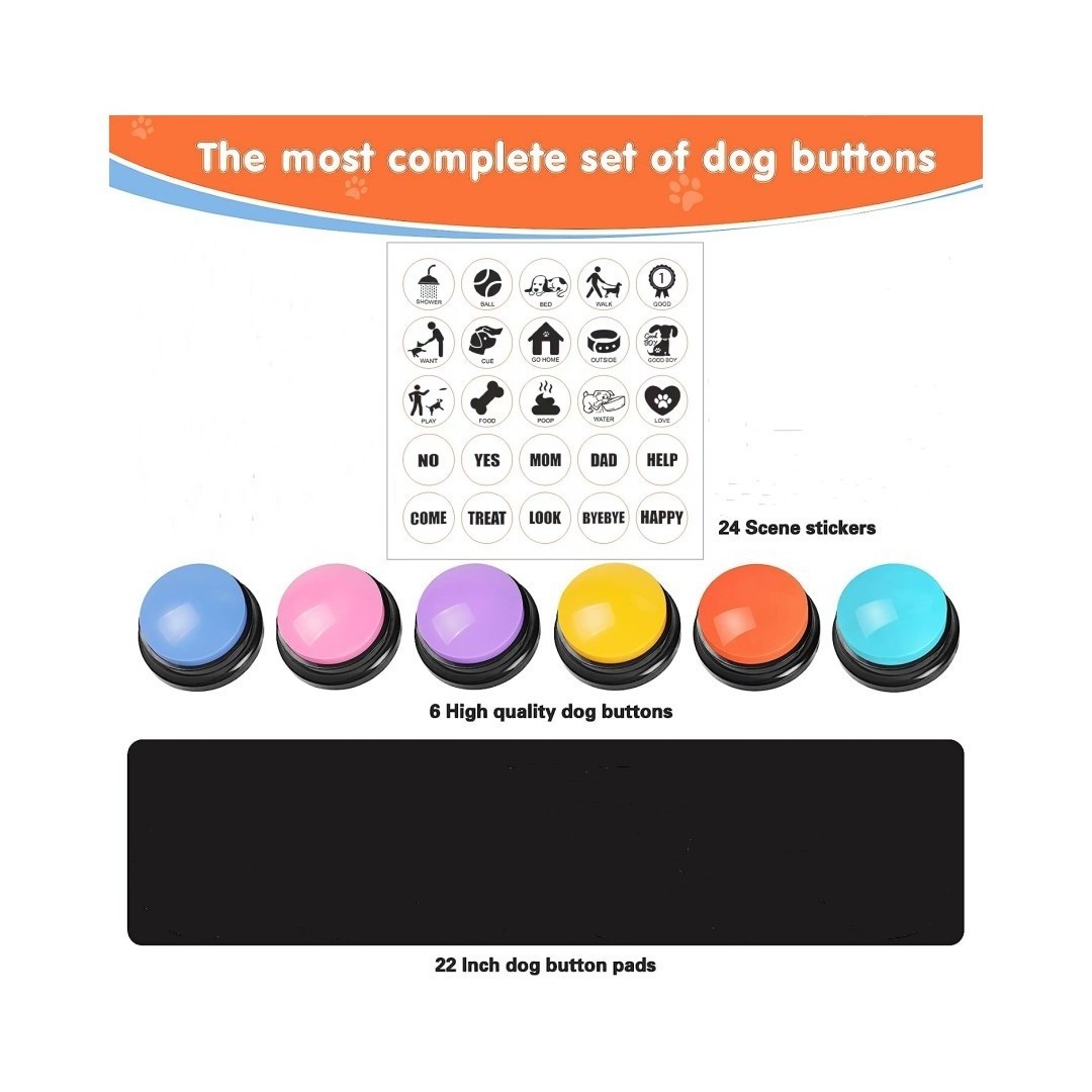 Pet communication button dog talking interactive training vocal button recording sound generator squeeze box