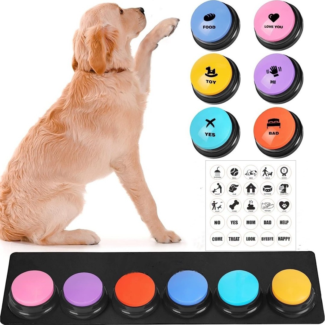 Pet communication button dog talking interactive training vocal button recording sound generator squeeze box