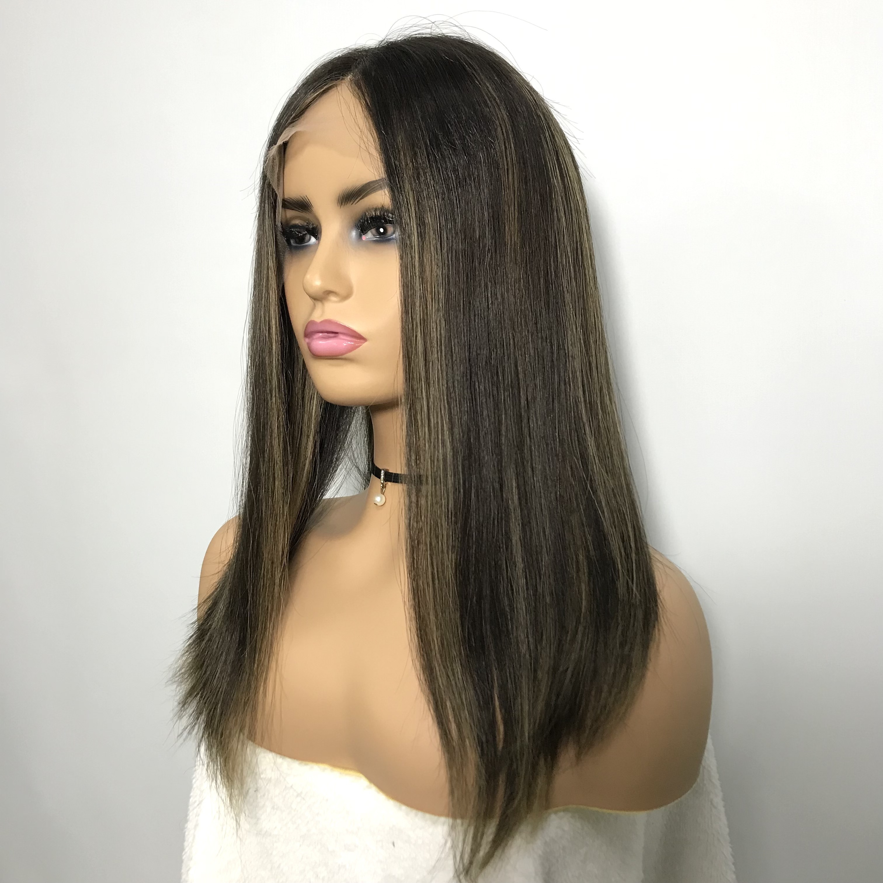 Raw Chinese Hair Vendor Silk Base Top Wig Chinese Bone Straight Human Hair Full Lace Jewish Kosher Wigs With Top Silk Base