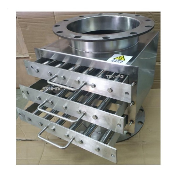 Custom Square Flange High Intensity Magnetic Iron Separation Permanent Grate Drawer Filter Magnet