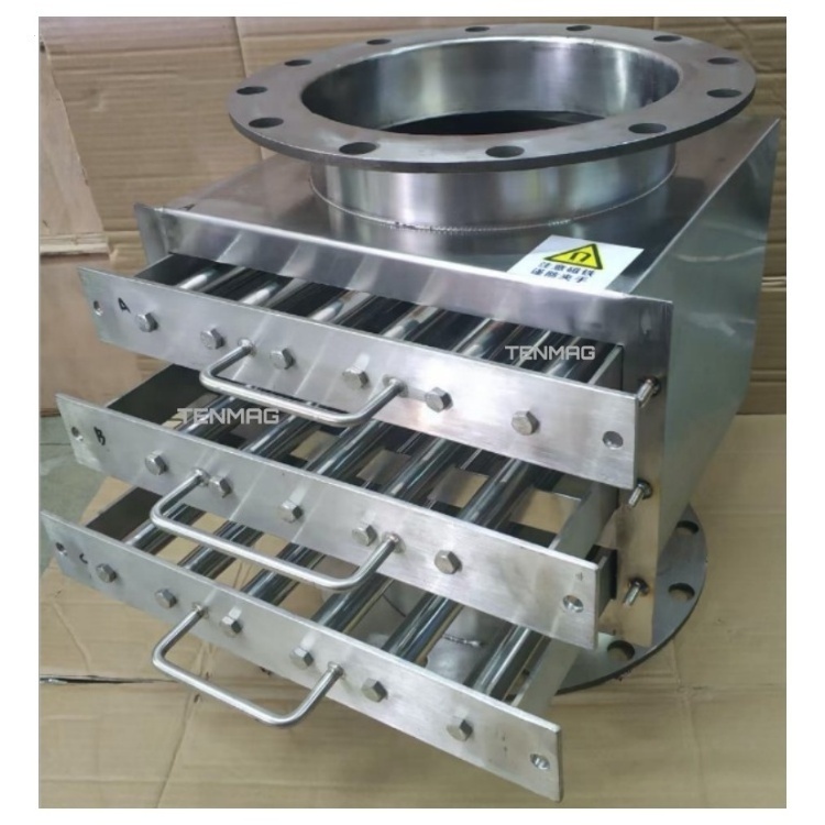 Custom Square Flange High Intensity Magnetic Iron Separation Permanent Grate Drawer Filter Magnet