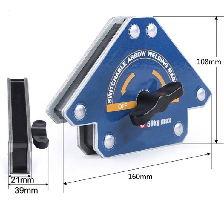 Professional Factory Angle 45 90 135 Degree Magnetic Welding Holder On Off Switchable Arrow Welding Magnet