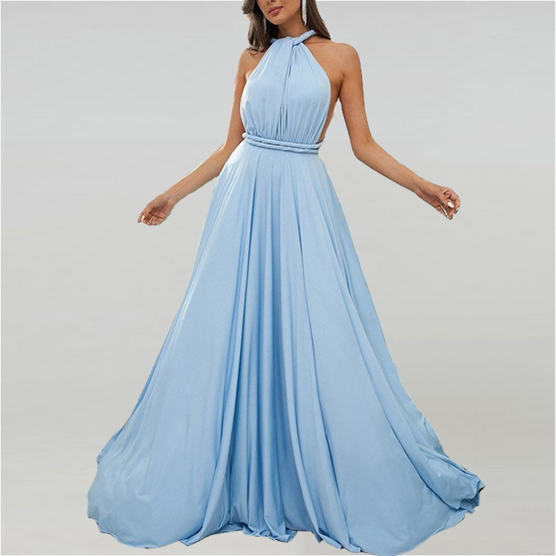 Hot Selling Custom Elegant Convertible Prom Wedding Guest Dinner Dress Long Boho Bridesmaid Evening Gown Party Dress for Women