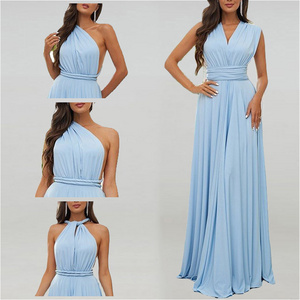 Hot Selling Custom Elegant Convertible Prom Wedding Guest Dinner Dress Long Boho Bridesmaid Evening Gown Party Dress for Women