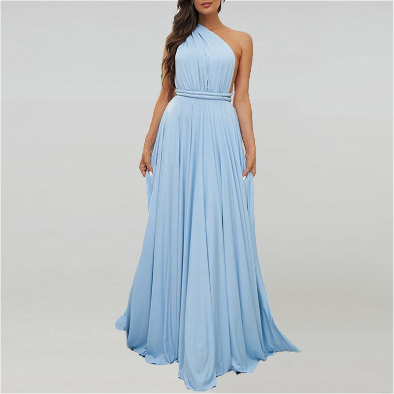 Hot Selling Custom Elegant Convertible Prom Wedding Guest Dinner Dress Long Boho Bridesmaid Evening Gown Party Dress for Women