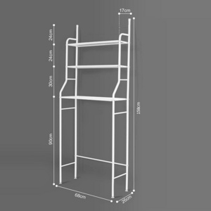 3-Tier Laundry Room Shelf Over Washing Machine Storage Utility Rack,Above Toilet Washer Dryer Stand Storage