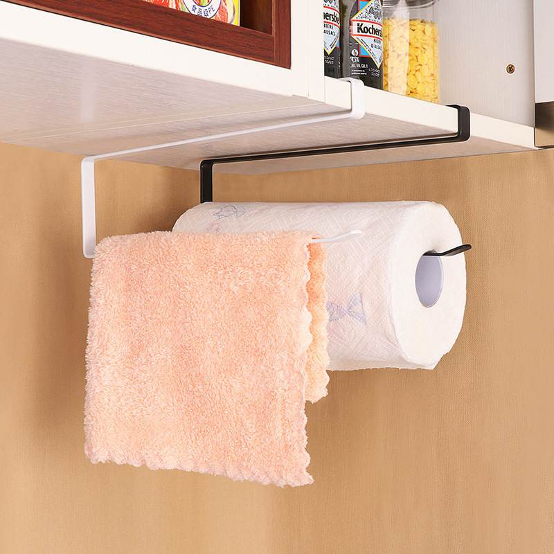 Kitchen Paper Roll Holder Towel Hanger Rack Bar Cabinet Rag Hanging Holder Shelf Toilet Paper Holders Tissue Hanger Storage Rack