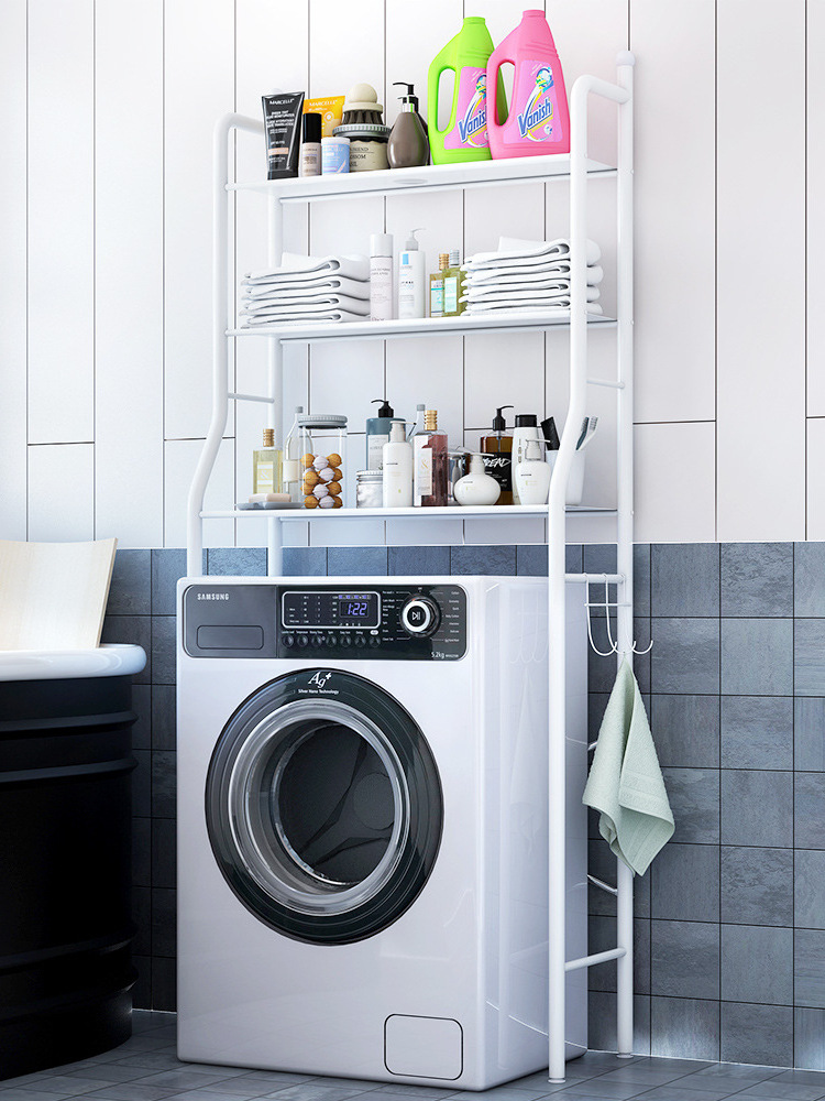 3-Tier Laundry Room Shelf Over Washing Machine Storage Utility Rack,Above Toilet Washer Dryer Stand Storage