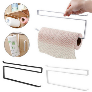 Kitchen Paper Roll Holder Towel Hanger Rack Bar Cabinet Rag Hanging Holder Shelf Toilet Paper Holders Tissue Hanger Storage Rack