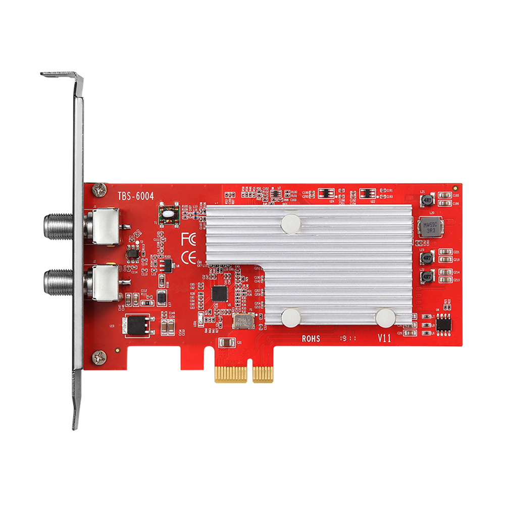 TBS6004  DVB-S/T, ISDB, IP to 4 QAM DVB-C modulator PCIe card with free generating software (ETSI EN 300 429/ITU-T J.83A/C)