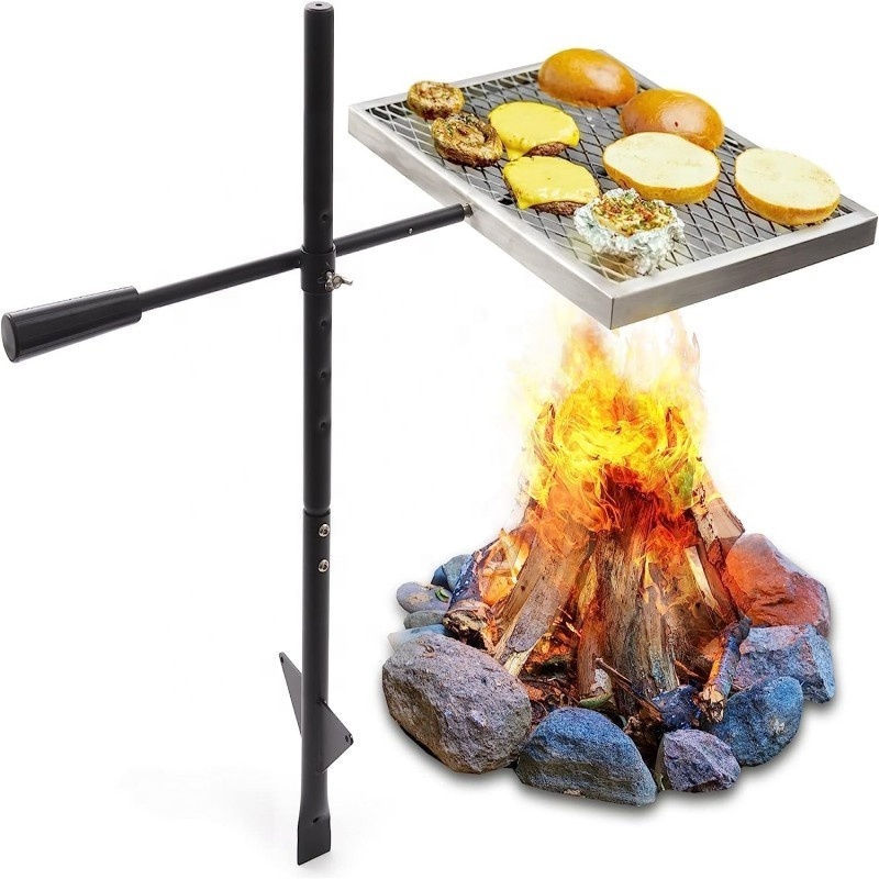 Campfire Swivel Grill Heavy Duty Fully Adjustable Fire pit grill grate over fire pit