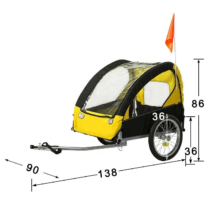 Bike Trailer Tent For Toddles Kids Single And Double Seat 2 In 1 Canopy Carrier