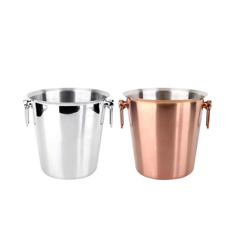 Factory Direct Custom Metal  stainless steel galvanized bucket with lid freezer drink buckets for parties