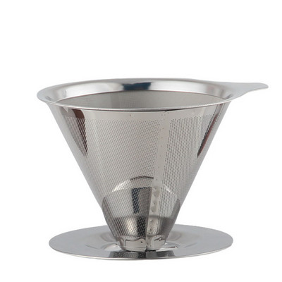 Stainless Steel Cone Filter Coffee Maker for Single Cup Brew Pour Over Coffee Dripper