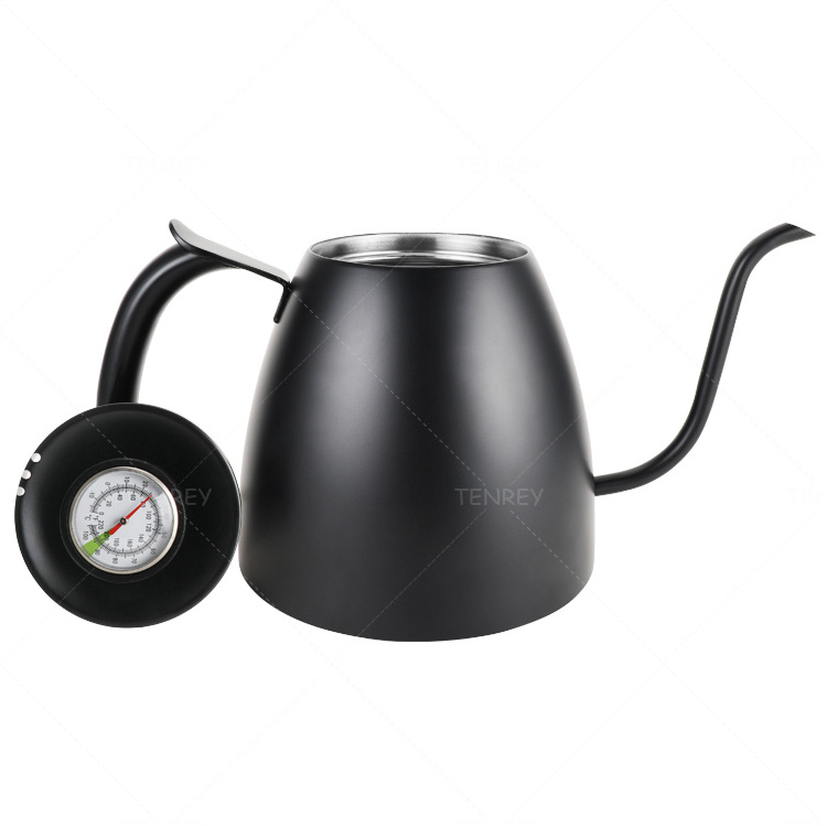 Tenrey Stovetop Gooseneck Coffee Kettle Pour Over Coffee Kettle with Thermometer