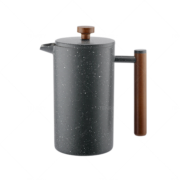 Tenrey Coffee French Press Stainless Steel Double Walled Insulated French Press Coffee Maker