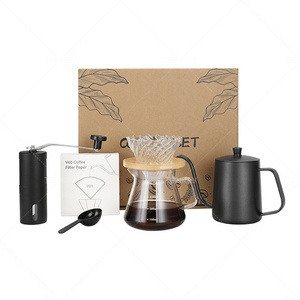 Tenrey Hot Sale Travel Coffee Sets Gift Box Pour Over Coffee Maker Set Coffee & Tea Sets