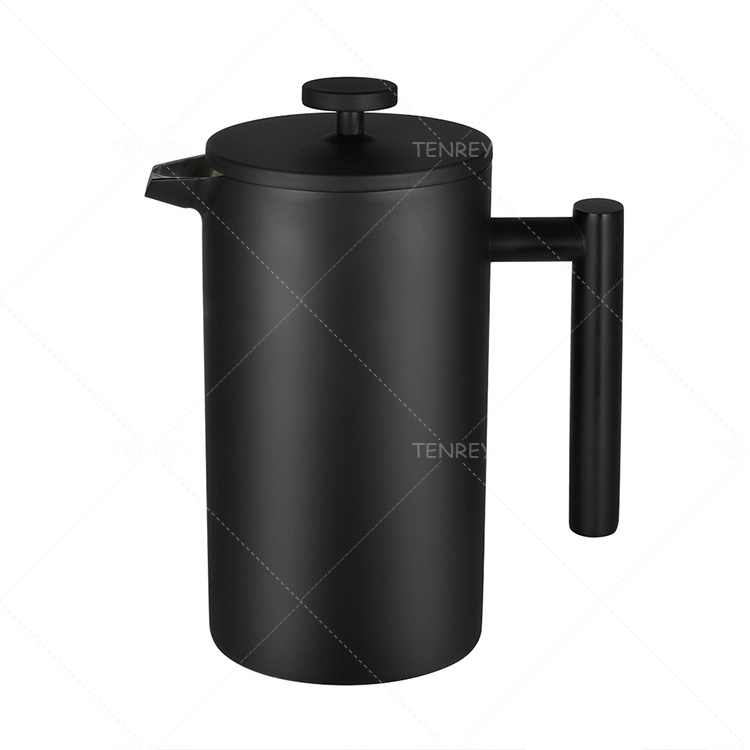 Tenrey 1000ML Camping Coffee Press Stainless Steel French Press