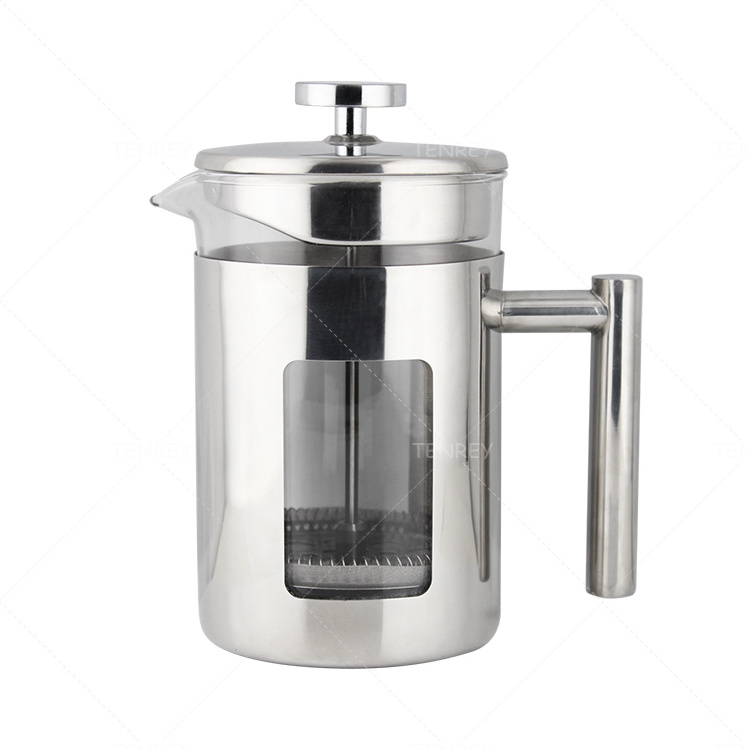 Tenrey Stainless Steel French Press Coffee Maker Glass French Coffee Press