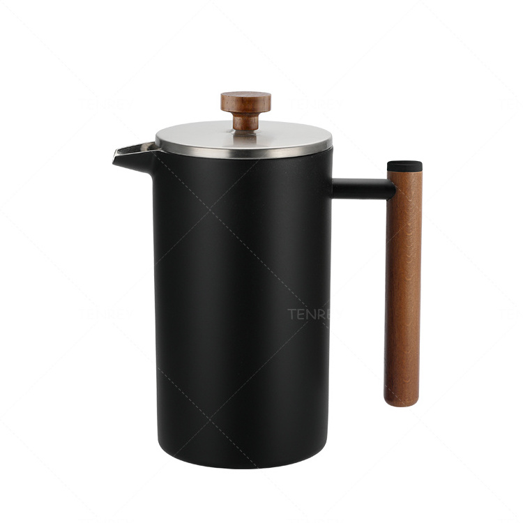 Tenrey Coffee French Press Stainless Steel Double Walled Insulated French Press Coffee Maker