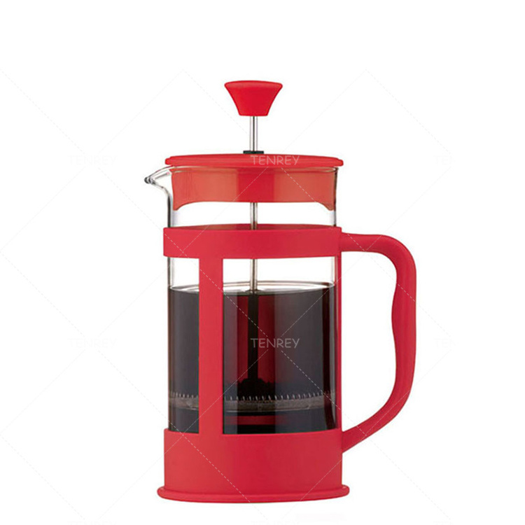 Tenrey Heat Resistant High Borosilicate Glass French Press Coffee Maker Plastic French Press