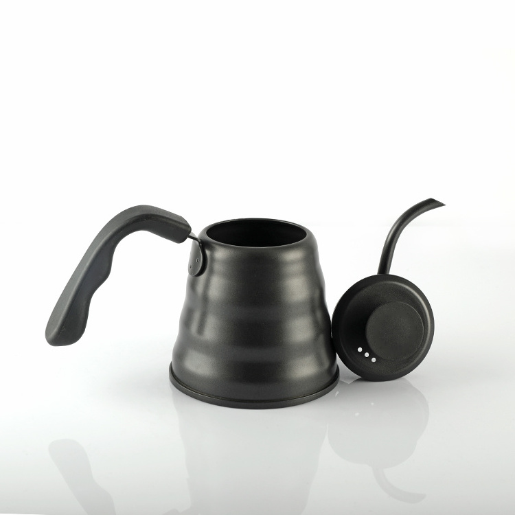 Tenrey Black 700ml Pour Over Coffee Drip Kettle Stainless Steel Pour Over Drip Coffee Kettle