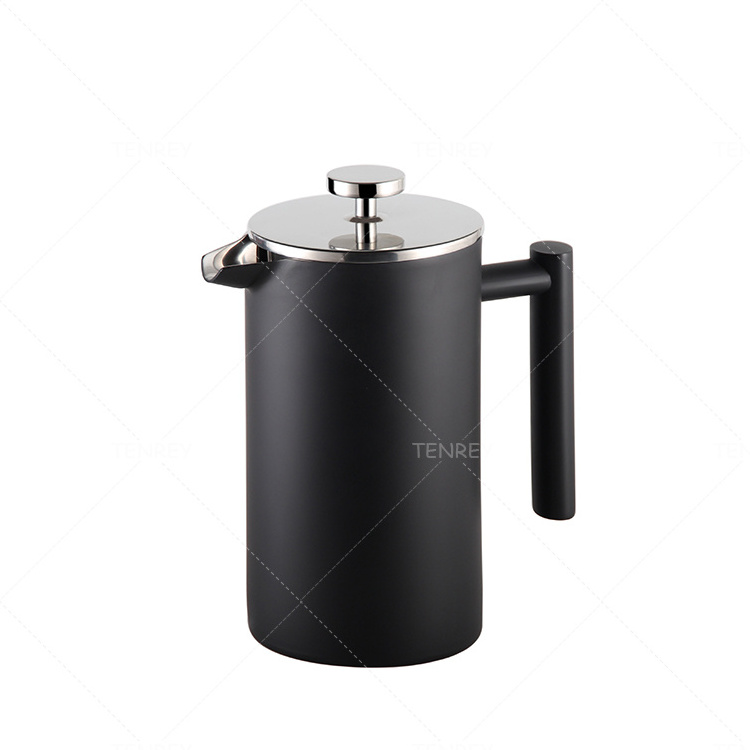 Tenrey 1000ML Camping Coffee Press Stainless Steel French Press